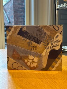 Soleil Coffee Table Book in Blue and Tan